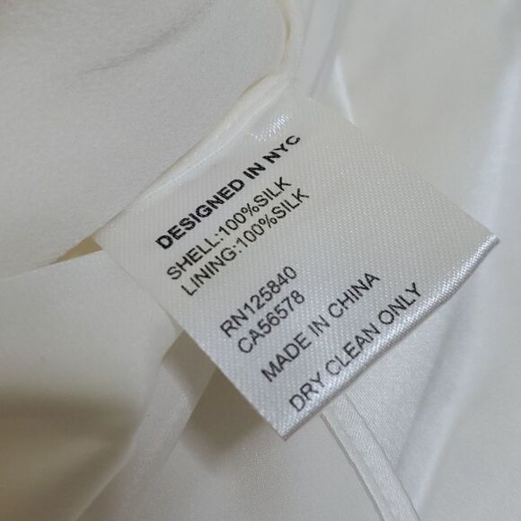 $198 NEW SILK INTERMIX 36" IVORY CHARMEUSE CADENCE LONG TUNIC TOP 2 XS SMALL NWT - Picture 12 of 12